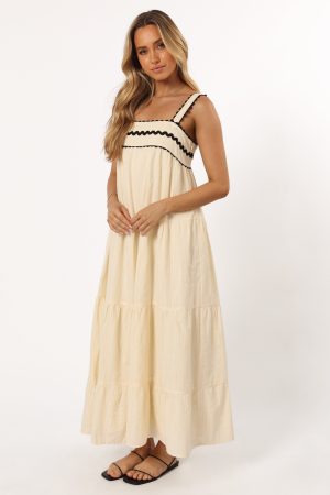 Monroe Midi Dress – Cream