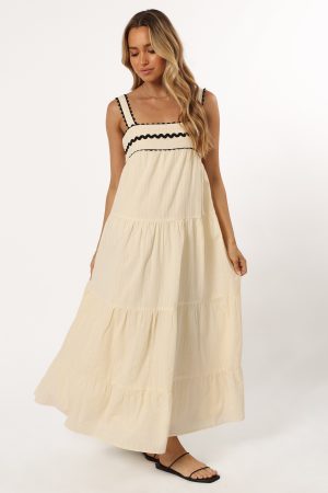 Monroe Midi Dress – Cream