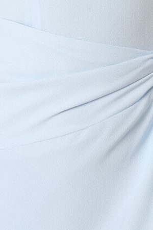 Nadea Faux Wrap Maxi Dress – Blue