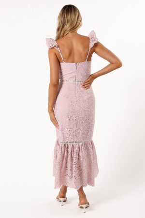 Novella Midi Dress – Pink