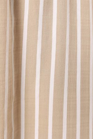 Odette Midi Dress – Beige Stripe