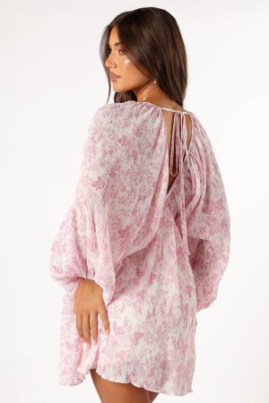 Paris Long Sleeve Dress – Pink