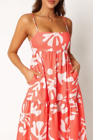 Payton Maxi Slip Dress – Melon White