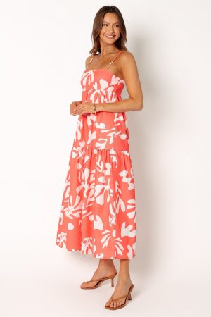 Payton Maxi Slip Dress – Melon White