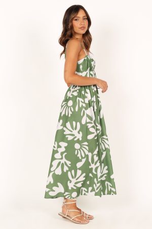 Payton Midi Dress – Khaki