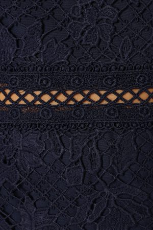 Pia Long Sleeve Midi Dress – Navy