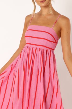Pixie Maxi Dress – Pink Red
