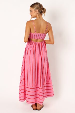 Pixie Maxi Dress – Pink Red