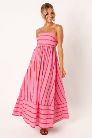 Pixie Maxi Dress – Pink Red