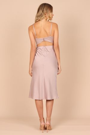 Poppy Cut Out Midi Dress – Lilac