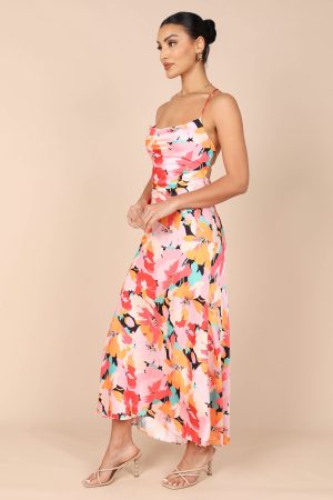 Posse Midi Slip Dress – Pink Floral