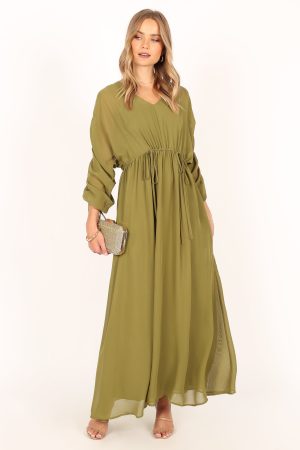 Ramona Long Sleeve Maxi Dress – Sage