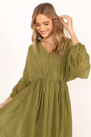 Ramona Long Sleeve Maxi Dress – Sage