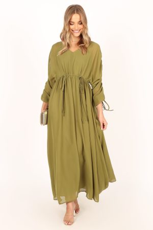 Ramona Long Sleeve Maxi Dress – Sage