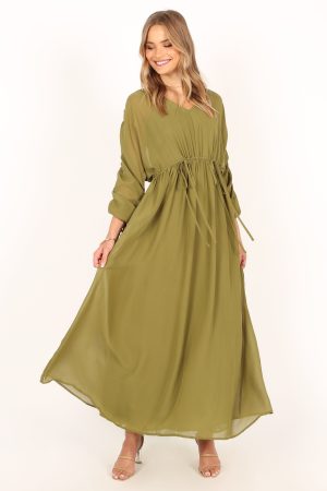 Ramona Long Sleeve Maxi Dress – Sage