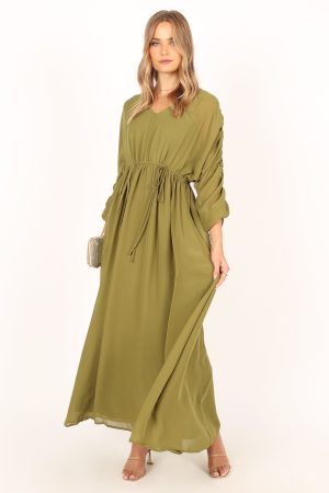 Ramona Long Sleeve Maxi Dress – Sage
