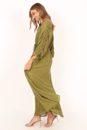 Ramona Long Sleeve Maxi Dress – Sage