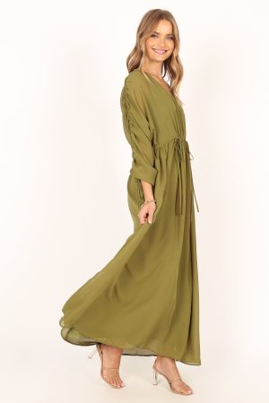 Ramona Long Sleeve Maxi Dress – Sage