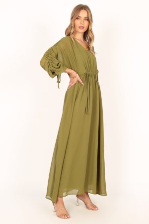 Ramona Long Sleeve Maxi Dress – Sage