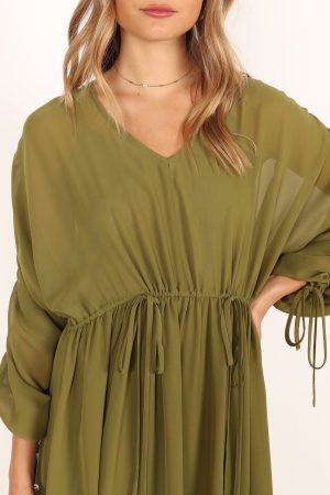 Ramona Long Sleeve Maxi Dress – Sage