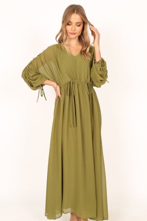 Ramona Long Sleeve Maxi Dress – Sage