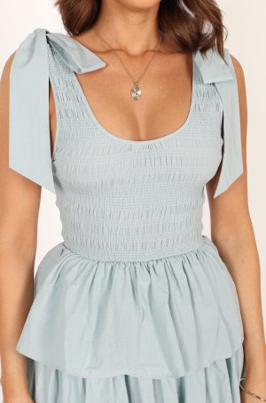 Raphael Tiered Maxi Dress – Blue