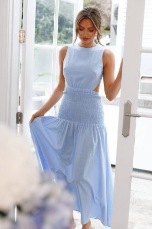 Reagan Maxi Dress – Blue