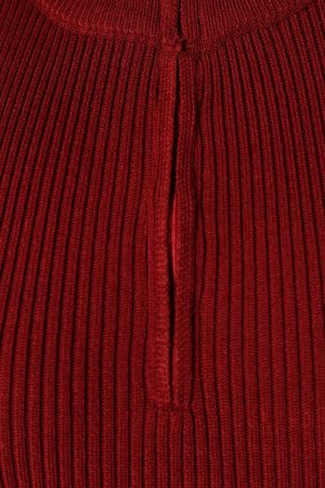 Renee High Neck Midi Dress – Red