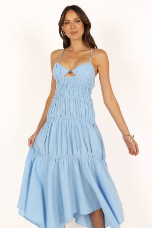 Riley Midi Dress – Blue