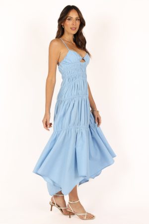 Riley Midi Dress – Blue