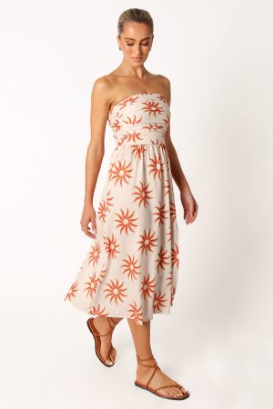 Ryder Strapless Midi Dress – Soleil