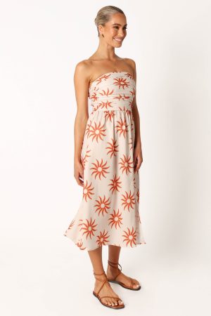 Ryder Strapless Midi Dress – Soleil
