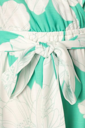 Rylan Mini Dress – Green Floral