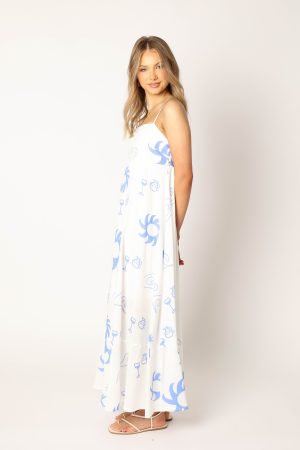 Seville Maxi Dress – Blue Wave