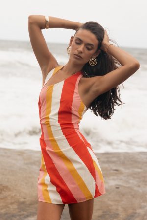 Silanzo Mini Dress – Pink Stripe