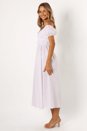 Sofia Off Shoulder Maxi Dress – White