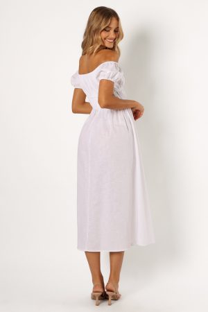 Sofia Off Shoulder Maxi Dress – White