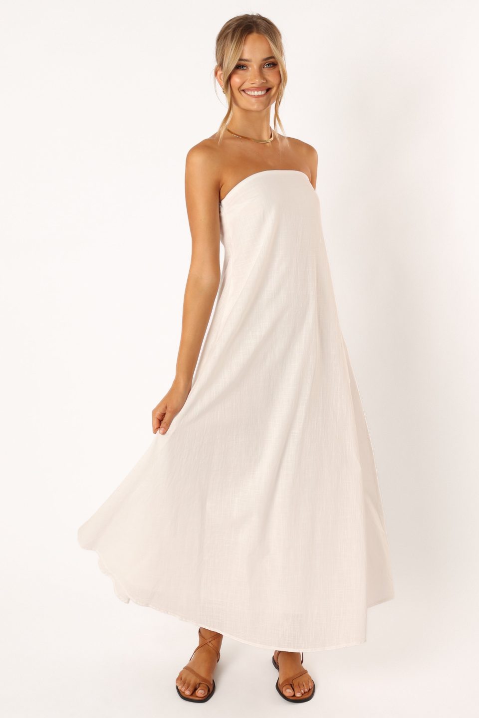 Soph Strapless Maxi Dress - White