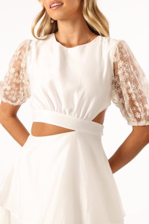 Tabitha Cut Out Mini Dress – Cream
