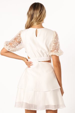 Tabitha Cut Out Mini Dress – Cream