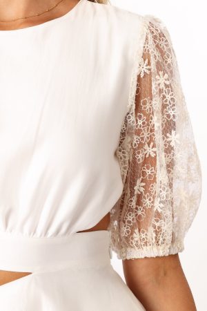 Tabitha Cut Out Mini Dress – Cream