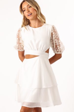 Tabitha Cut Out Mini Dress – Cream