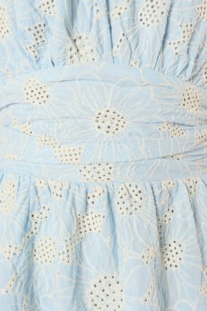 Taila Halterneck Midi Dress – Blue Floral