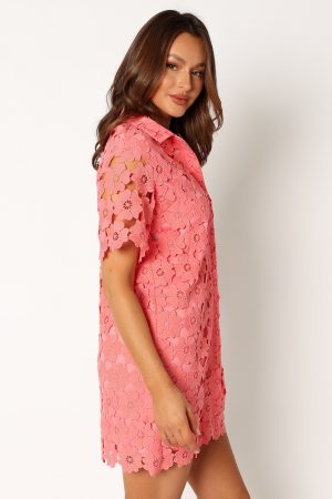 Tallie Button Up Mini Dress – Watermelon