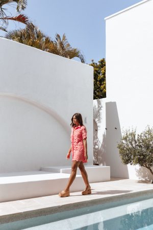 Tallie Button Up Mini Dress – Watermelon