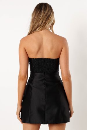 Te Amo Strapless Mini Dress – Black