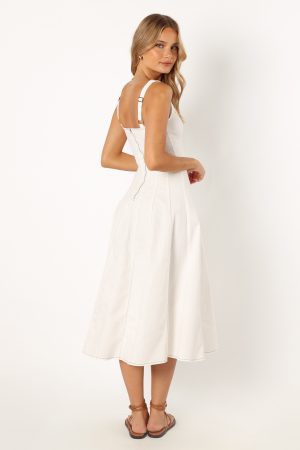 Una Midi Dress – White