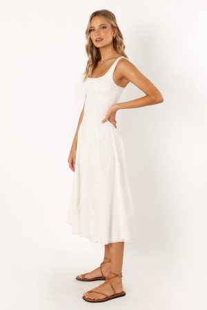 Una Midi Dress – White