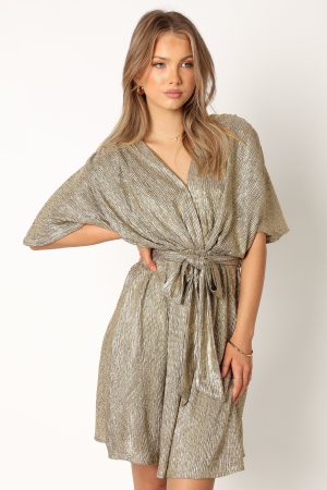 Vivid Mini Dress – Gold