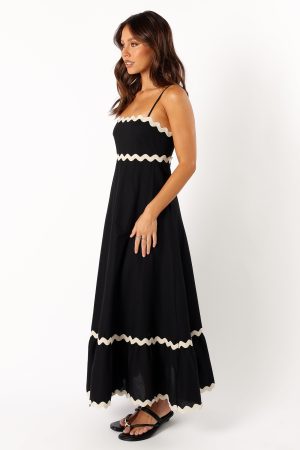 Yana Maxi Dress – Black Cream